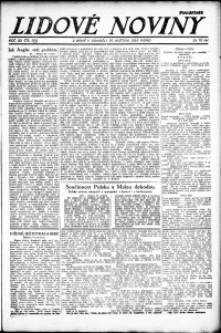Lidov noviny z 29.5.1922, edice 1, strana 1
