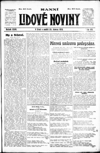 Lidov noviny z 29.6.1919, edice 1, strana 1