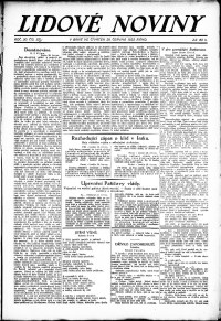 Lidov noviny z 29.6.1922, edice 1, strana 1