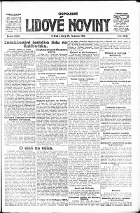 Lidov noviny z 29.7.1919, edice 2, strana 1
