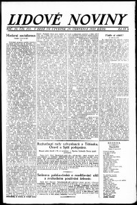 Lidov noviny z 29.7.1920, edice 1, strana 1