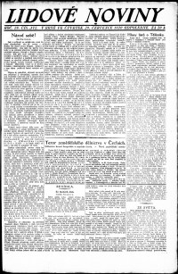 Lidov noviny z 29.7.1920, edice 2, strana 1