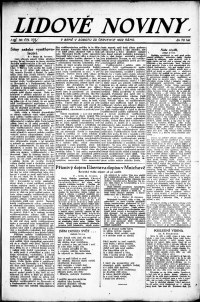 Lidov noviny z 29.7.1922, edice 2, strana 1
