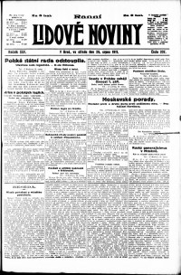 Lidov noviny z 29.8.1917, edice 1, strana 1