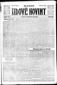 Lidov noviny z 29.8.1918, edice 1, strana 1