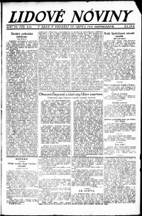 Lidov noviny z 29.8.1921, edice 2, strana 1