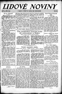 Lidov noviny z 29.8.1922, edice 2, strana 1