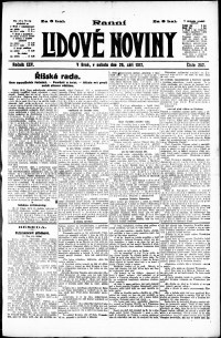 Lidov noviny z 29.9.1917, edice 1, strana 1