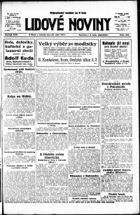 Lidov noviny z 29.9.1917, edice 3, strana 1