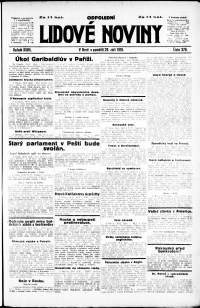 Lidov noviny z 29.9.1919, edice 2, strana 1