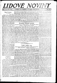 Lidov noviny z 29.9.1920, edice 1, strana 1