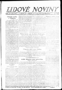 Lidov noviny z 29.9.1920, edice 2, strana 1
