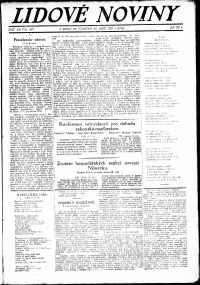 Lidov noviny z 29.9.1921, edice 1, strana 1