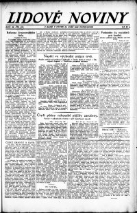 Lidov noviny z 29.9.1922, edice 2, strana 1