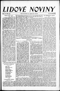 Lidov noviny z 29.9.1927, edice 1, strana 1
