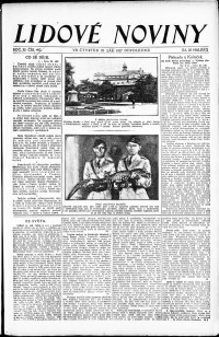 Lidov noviny z 29.9.1927, edice 2, strana 1
