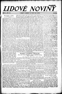 Lidov noviny z 29.10.1923, edice 1, strana 1