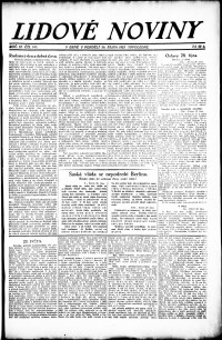 Lidov noviny z 29.10.1923, edice 2, strana 1