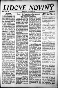 Lidov noviny z 29.10.1934, edice 1, strana 1