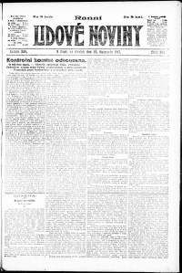 Lidov noviny z 29.11.1917, edice 1, strana 1