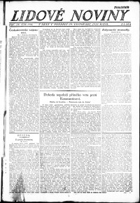 Lidov noviny z 29.11.1920, edice 1, strana 1