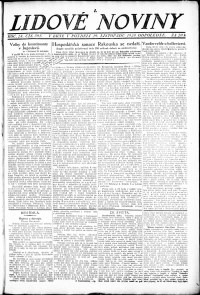Lidov noviny z 29.11.1920, edice 2, strana 1