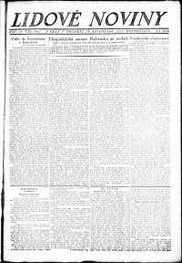 Lidov noviny z 29.11.1920, edice 3, strana 1