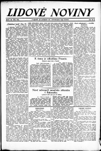 Lidov noviny z 29.11.1922, edice 1, strana 1