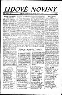 Lidov noviny z 29.11.1923, edice 1, strana 1