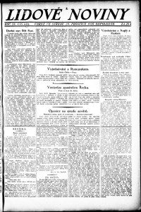 Lidov noviny z 29.12.1920, edice 2, strana 1