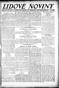 Lidov noviny z 29.12.1920, edice 3, strana 1