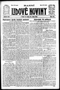 Lidov noviny z 30.1.1918, edice 1, strana 1