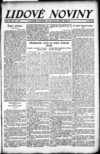 Lidov noviny z 30.1.1920, edice 1, strana 1