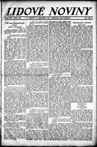 Lidov noviny z 30.1.1921, edice 1, strana 1