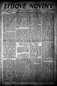 Lidov noviny z 30.1.1924, edice 2, strana 1