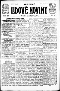 Lidov noviny z 30.3.1918, edice 1, strana 1