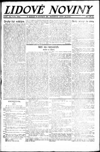 Lidov noviny z 30.3.1920, edice 1, strana 1
