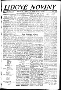 Lidov noviny z 30.3.1921, edice 1, strana 1