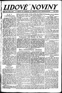 Lidov noviny z 30.3.1921, edice 2, strana 1