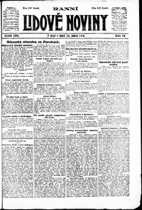 Lidov noviny z 30.4.1918, edice 1, strana 1