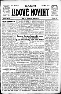 Lidov noviny z 30.4.1919, edice 1, strana 1