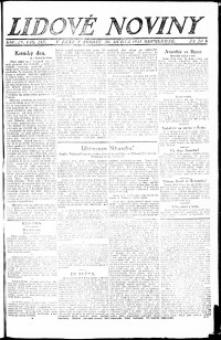 Lidov noviny z 30.4.1921, edice 2, strana 1