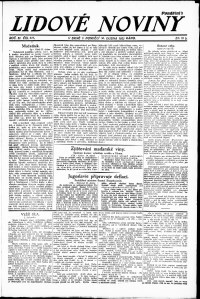 Lidov noviny z 30.4.1923, edice 1, strana 1