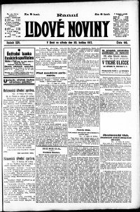 Lidov noviny z 30.5.1917, edice 1, strana 1