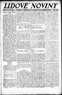 Lidov noviny z 30.5.1921, edice 2, strana 1