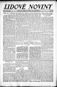 Lidov noviny z 30.5.1923, edice 2, strana 1