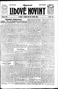 Lidov noviny z 30.6.1917, edice 1, strana 1