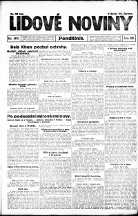 Lidov noviny z 30.6.1919, edice 1, strana 1