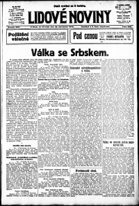 Lidov noviny z 30.7.1914, edice 2, strana 1