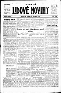 Lidov noviny z 30.7.1919, edice 1, strana 1